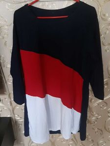 Blend Striped Tshirt (White, Red, Navy)