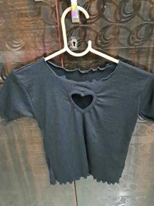 Black Cut Out Top