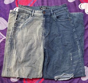 Unique Two-Tone Jeans