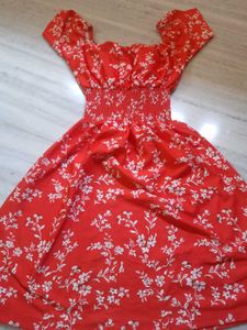 RED FLORAL ONE PIECE