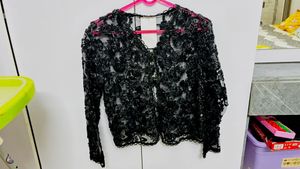Elegant Black Lace Bolero
