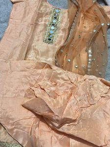 Beautiful Mirror Work Suit With Duppta