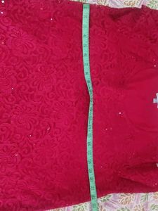 Red Lace Sequin Top