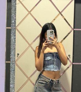 Denim Tube Top