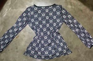 Patterned Long Sleeve Top