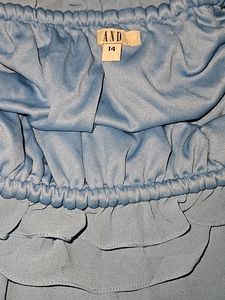 Beautiful Sky Blue Off Shoulder Top from AND