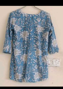 Floral Print Tunic Short Kurti