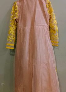 Yellow Cream Anarkali Suit
