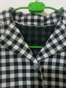 Checked Monochrome Crop Top