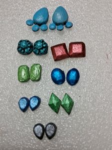 8 Pairs Of Terracotta Studs