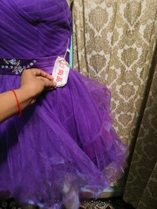 Purple Tulle Party Dress