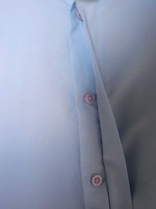 Light Blue 3/4 Sleeve Blouse