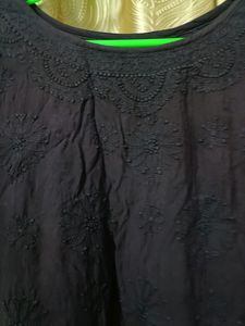 Dark Purple Chikankari Kurta