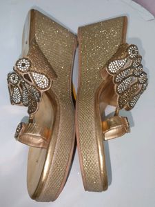 Women Wedding Golden Heels