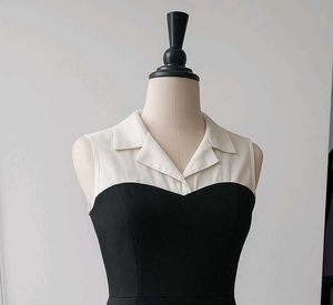 Chic Two-Tone Mini Dress
