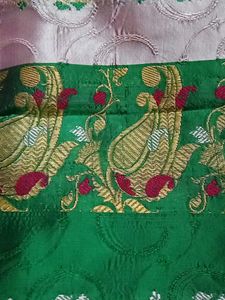 Pink colour banarasi saree