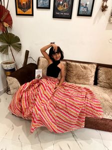 Girls/women Striped Skirt Set