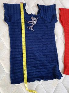 Cute Tops Red&amp;blue
