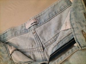 Distressed Denim Shorts