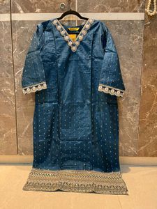 Navy Blue Kurta Set