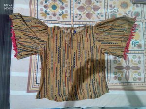 Stylish Brown Top with Cute Details