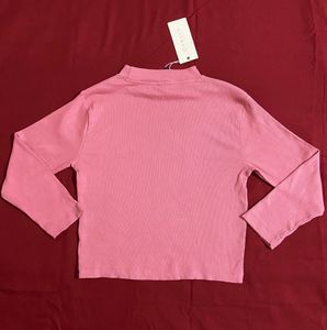 Pink Ribbed Crop Top