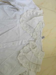 Elegant White Lace Shirt