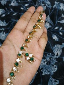 Elegant Green &amp; White Bracelet