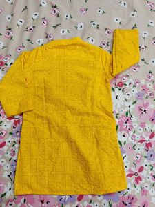 Yellow Embroidered Kurta