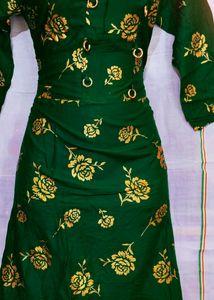 Gulab print kurti golden colour