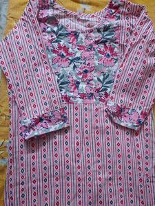 Floral Print Cotton Kurti