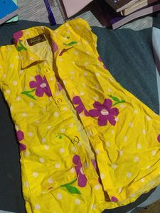 Cute Yellow Floral Kids Top