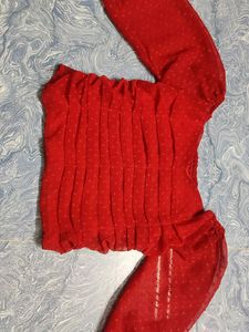 Cute Red Crop Top