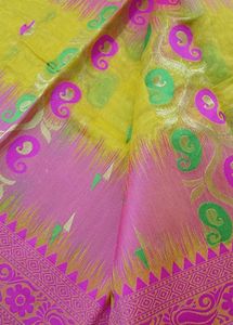 108)Pure Ikkat Jamdani Saree