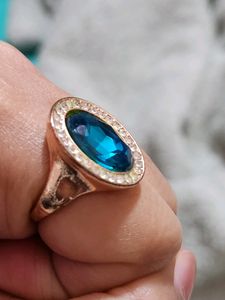 Shein Rose Gold Bluestone Ring