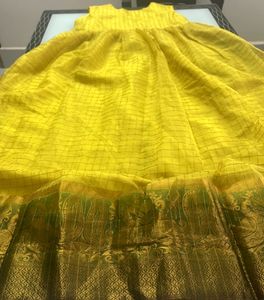 Yellow Organza Ethnic Gown