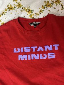 Red Oversized Graphic Cropped Tee