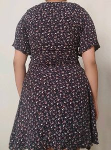 Floral Print Wrap Dress