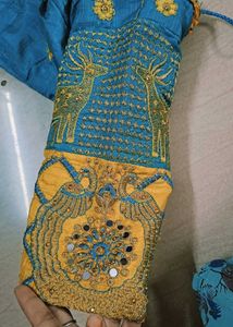 Embroidered Blue Blouse