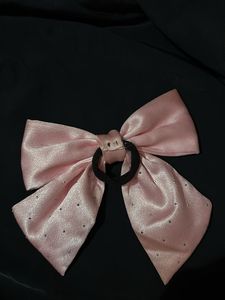 Pink Rhinestone Hair Bow