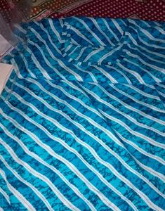 Blue Striped Sleeveless Dress