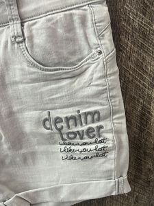 Denim Shorts Grey, Waist 28