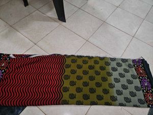 Paisley Print polyester saree multicolour