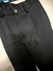 KOTTY Women Regular Fit Black Cotton Blend Trouser