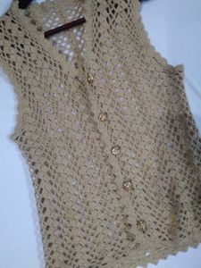 Crochet Knit Vest Top