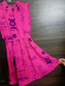Pink Sleeveless Mini Dress