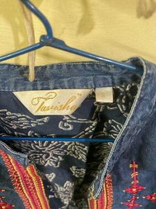 Indowestern Cropped Overcoat | Size S