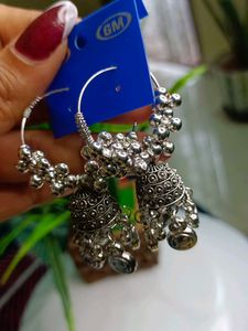 Oxidised Jhumka