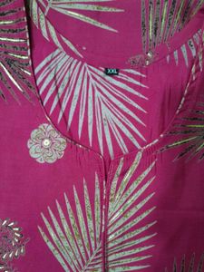 Pink Printed new Kurta Set with pocket