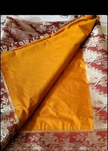 Kesari Banarsi Silk Saree